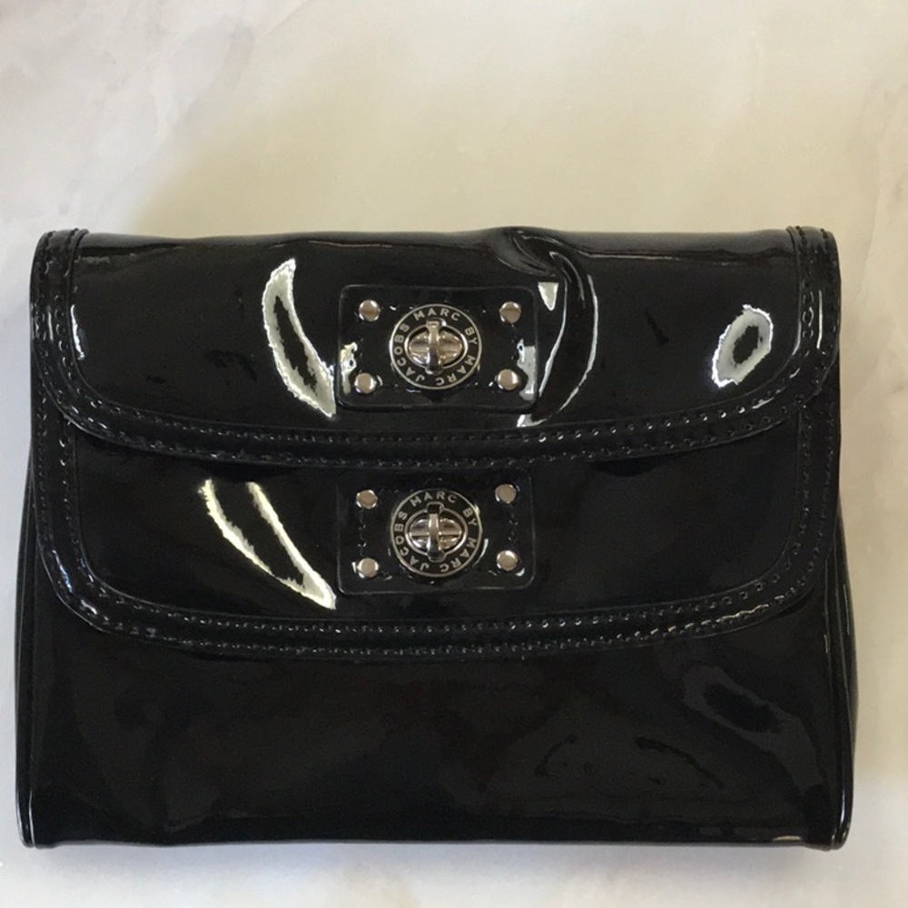 Marc Jacobs Black Patent Leather Clutch